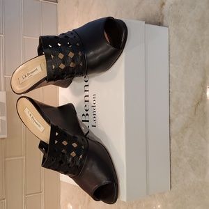 L.K. Bennett London Diana Leather Wedge Sandal